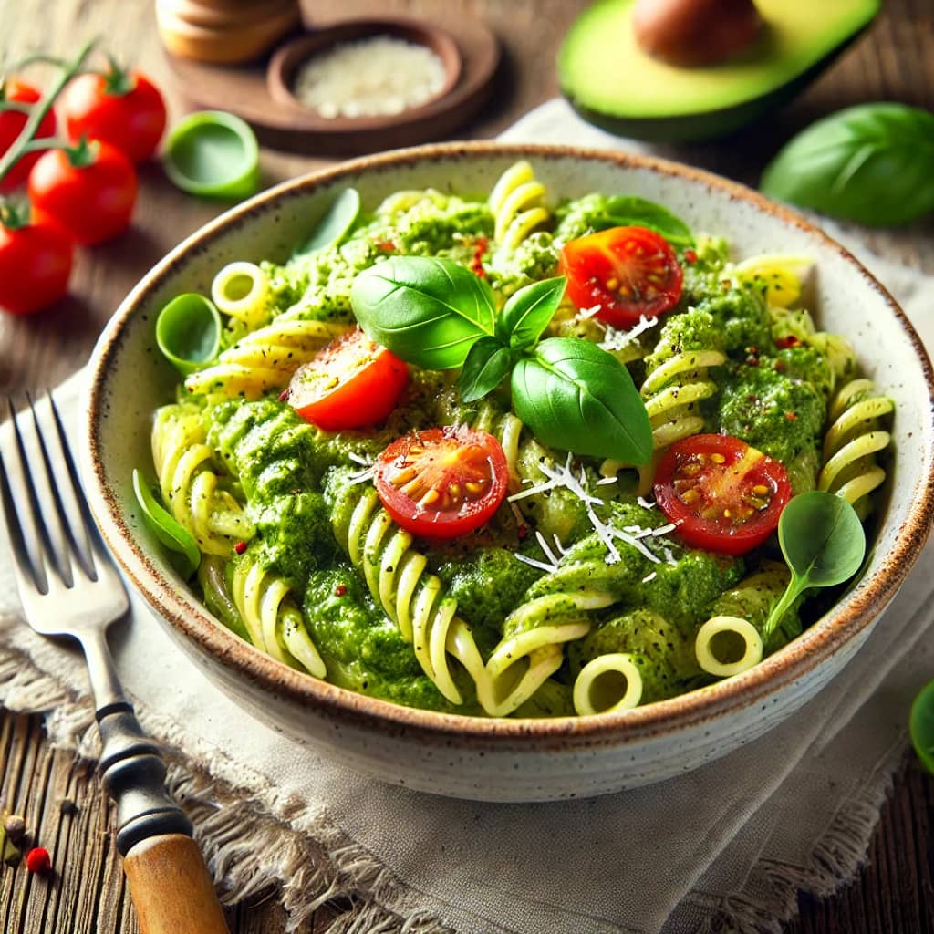 Creamy Avocado Pesto Pasta