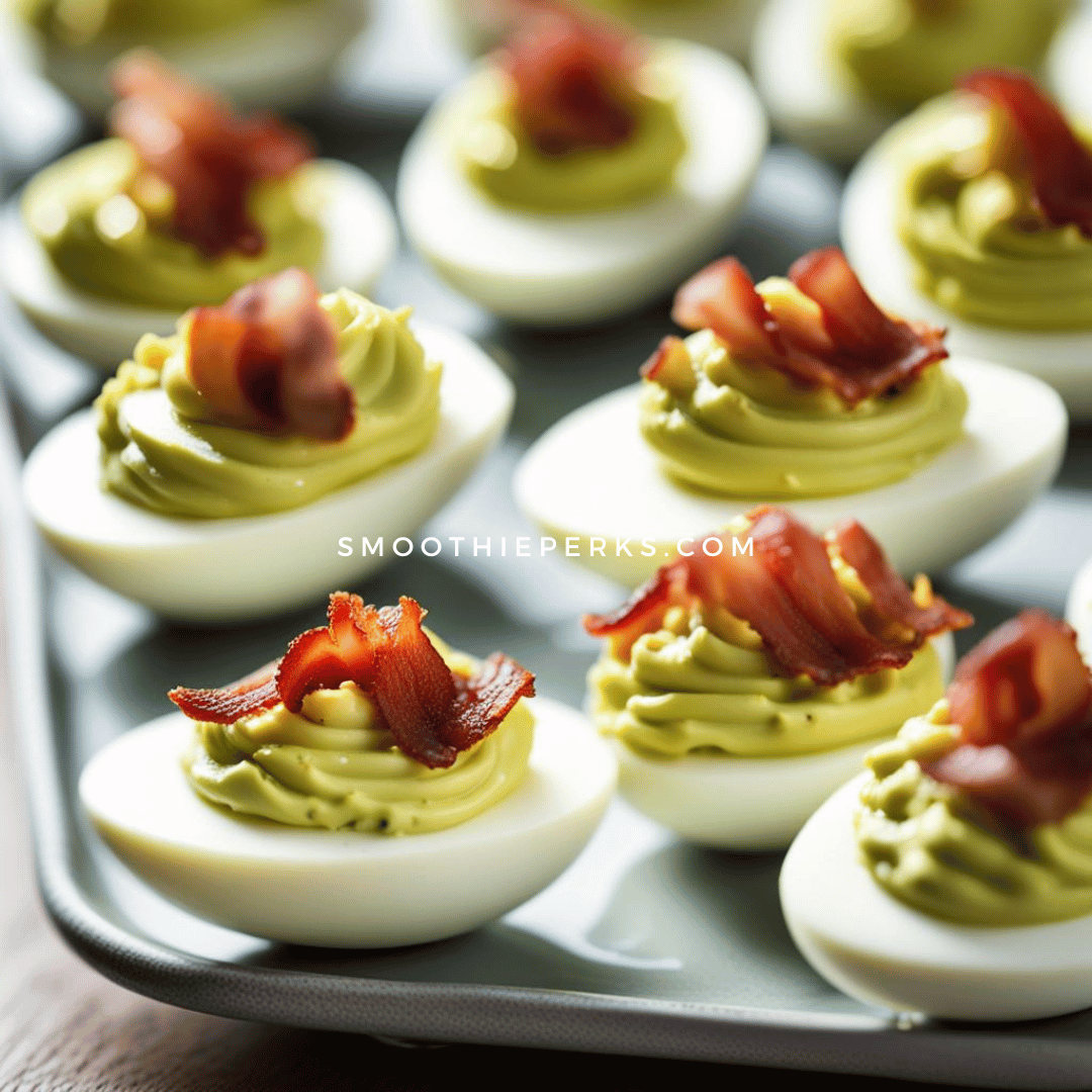 Avocado and Bacon Deviled Eggs