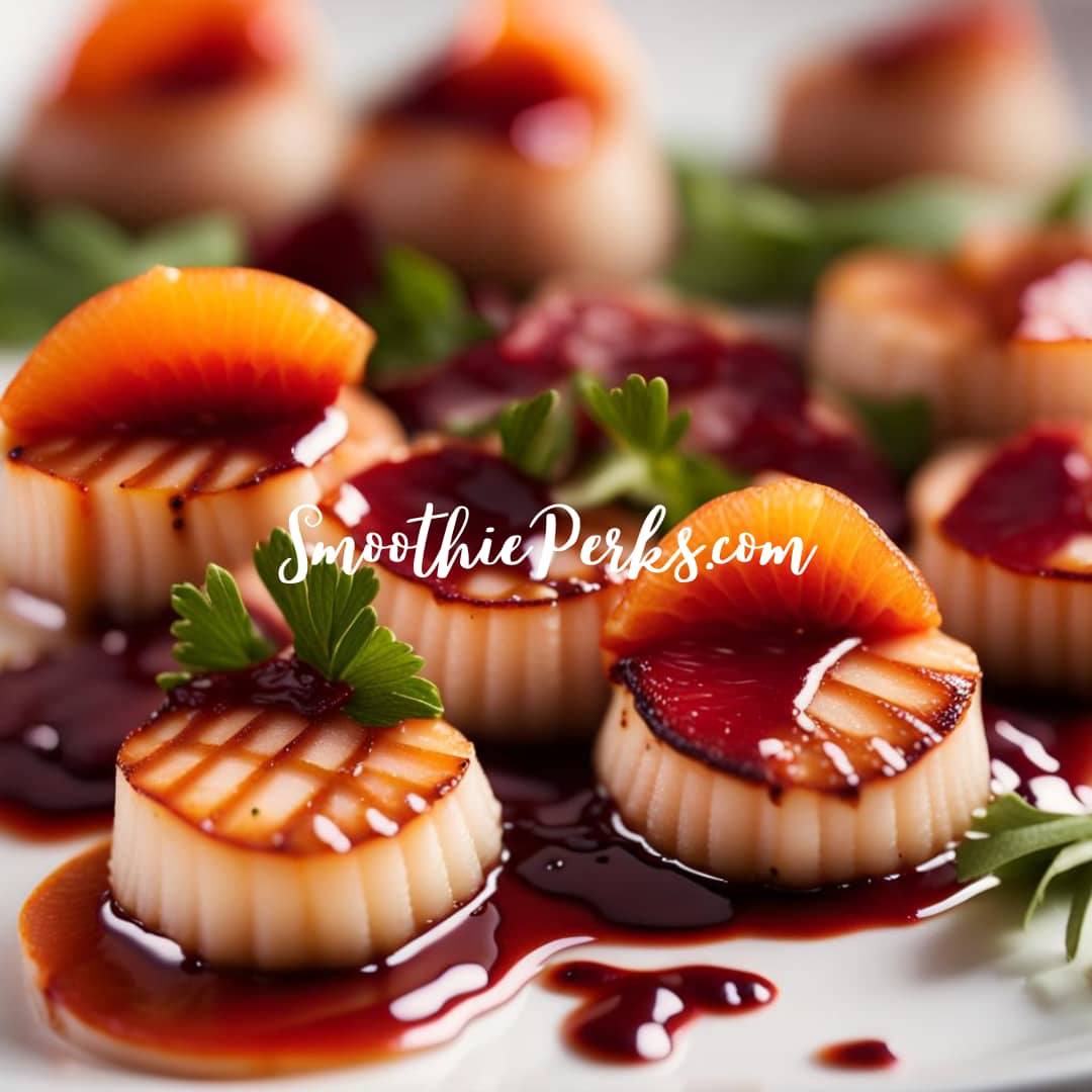 Seared Scallops with Blood Orange Reduction