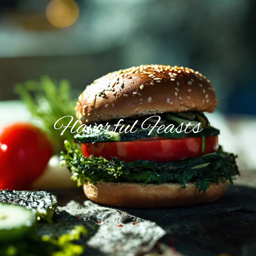 Plant-based seaweed burger