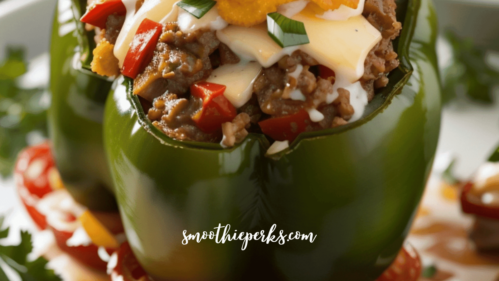 Pork and Gruyere Stuffed Peppers