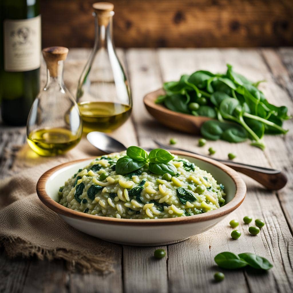 Spinach and Pea Risotto Recipe