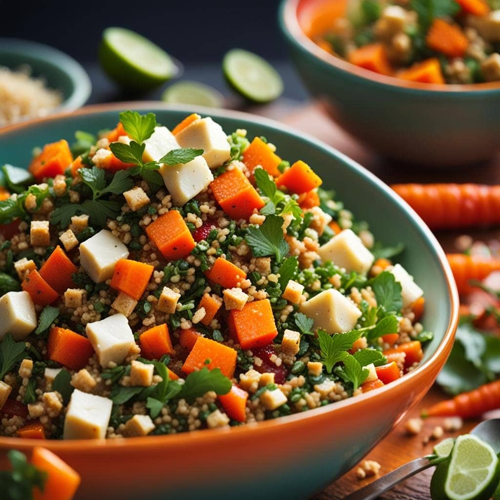 Paneer & Veggie Quinoa Salad