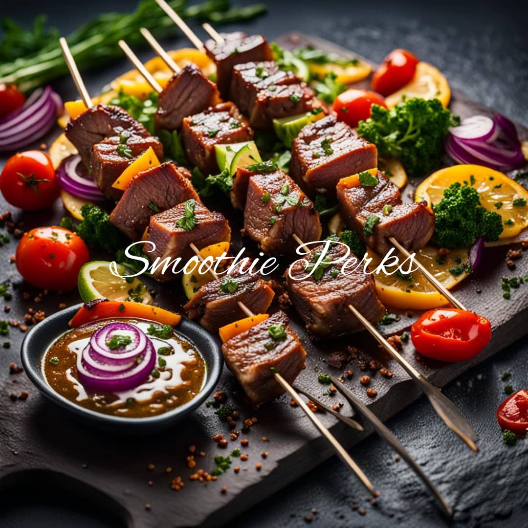 Marinated Beef Kebabs with Vibrant Vegetables