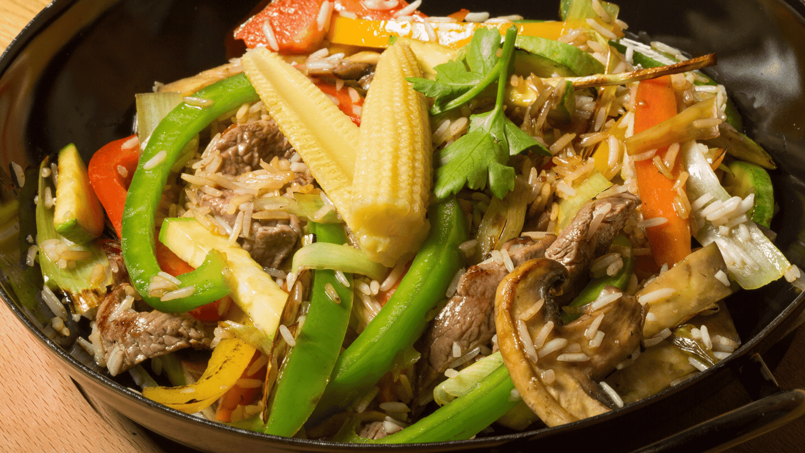 plate of Asian stir-fry