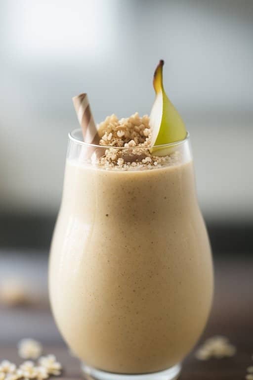 pear and oatmeal smoothie