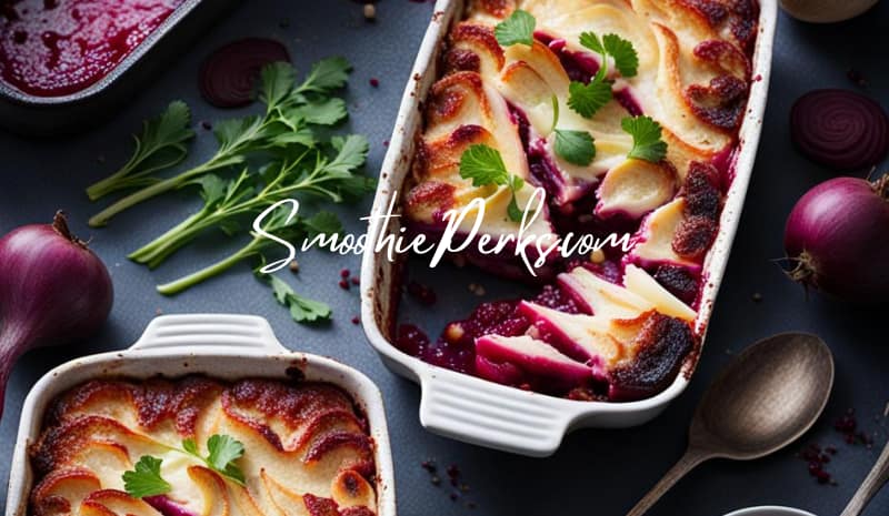 Parsnip and Beetroot Gratin