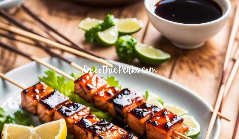 Delicious Grilled Teriyaki Salmon Skewers