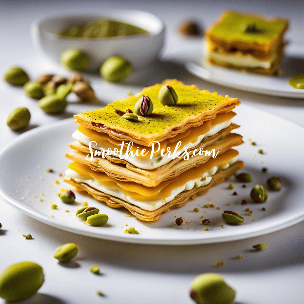 Saffron and Pistachio Mille-Feuille: Easy Pastry Delight - %%sep ...